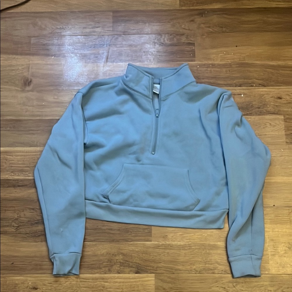 Women's Blue Half-Zip Sweater